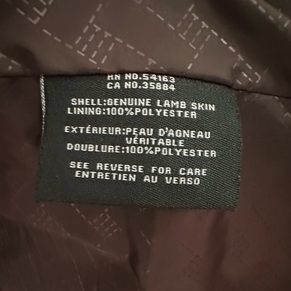 Cole Haan Red-brown Genuine Lamb skin Jacket Size Small/Petite - Picture 6 of 7